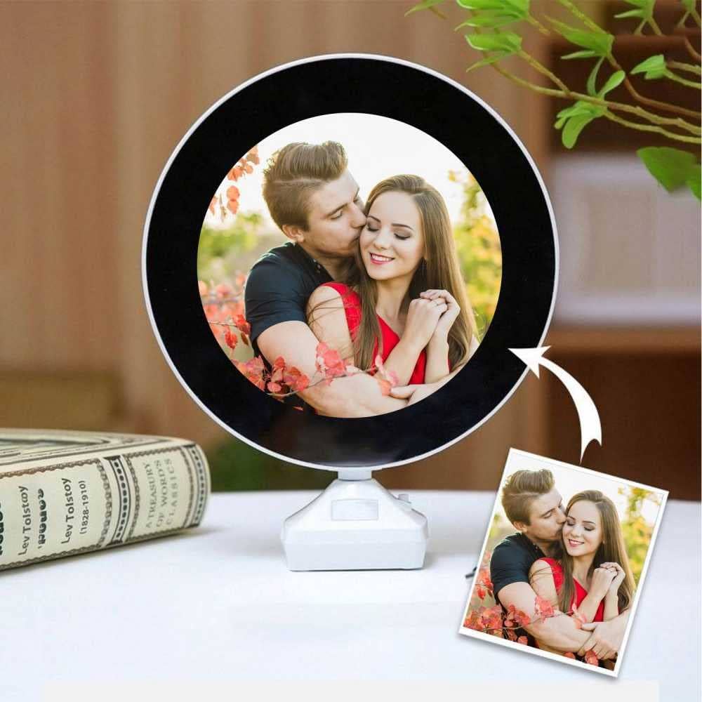 Cadre Photo Miroir LED Magique Rond